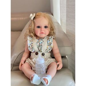 Reborn Baby Doll Girl, Silicone Full Body Newborn Toddler Washable Bebe 22 Inch